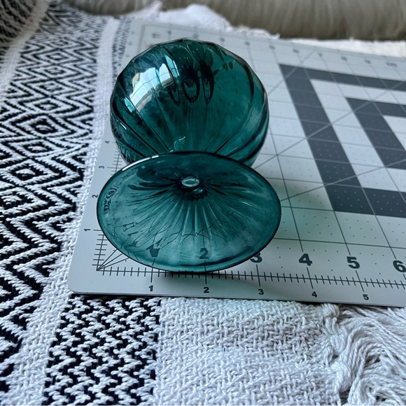 Fragrance Decanter Decorative Bottle Hand Blown Glass Art 7" Tall with Stopper - Picture 8 of 11